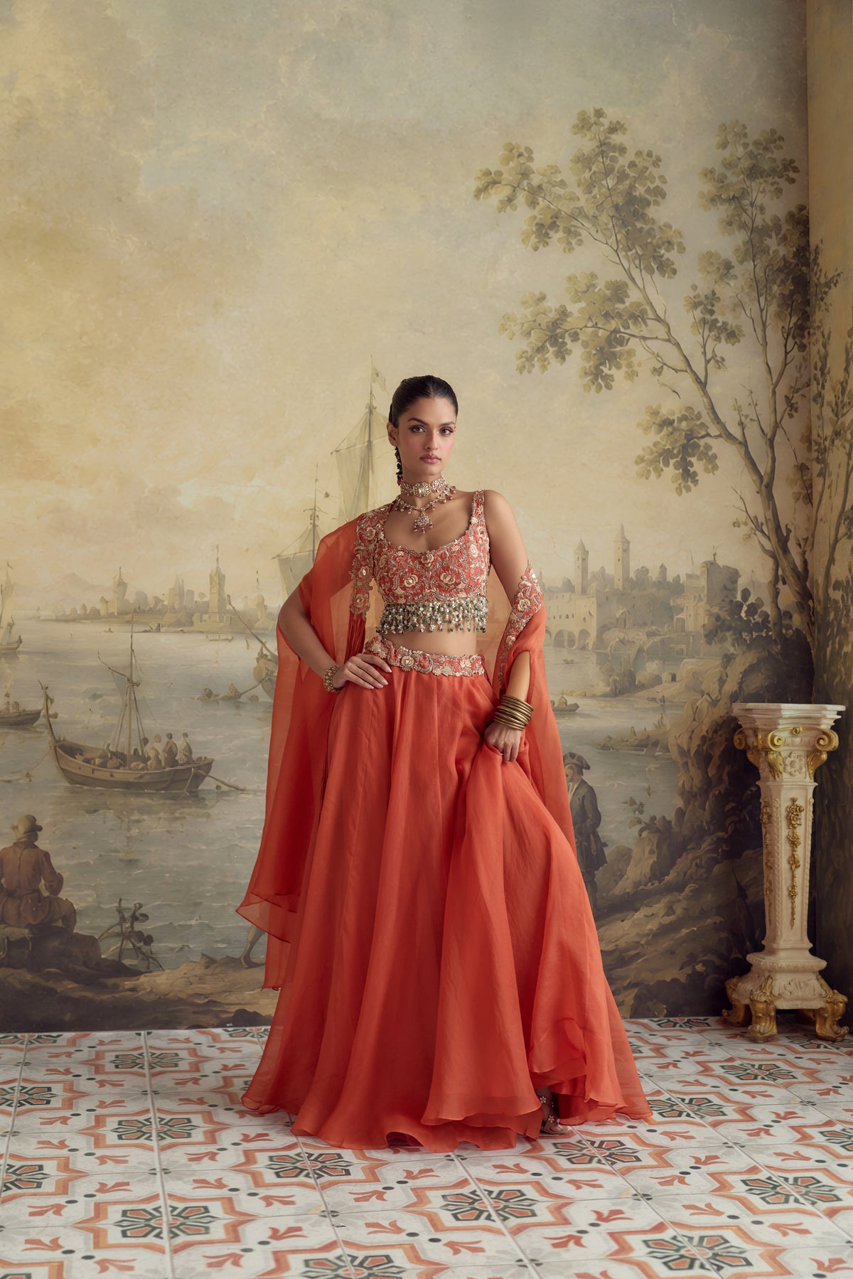 AM Mukesh Skirt Set