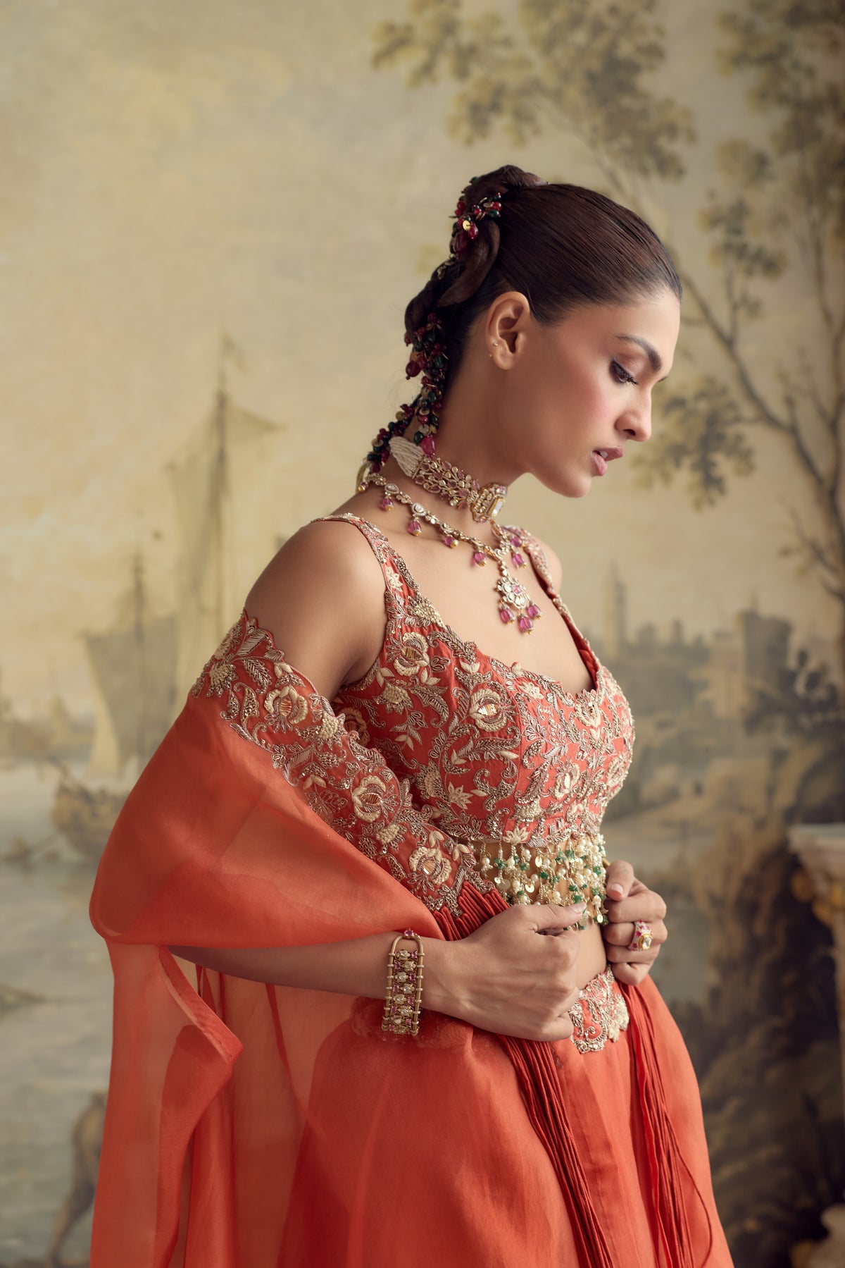 AM Mukesh Skirt Set