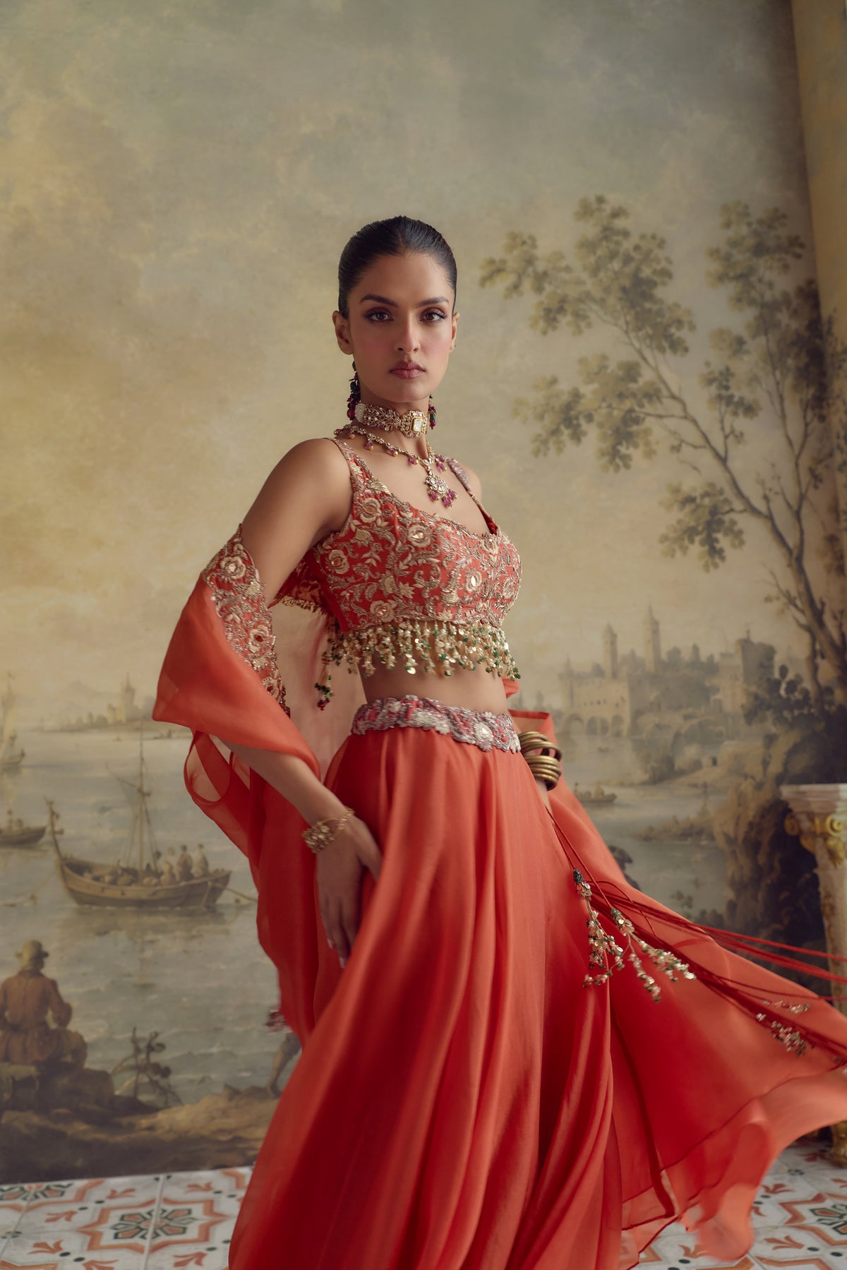 AM Mukesh Skirt Set