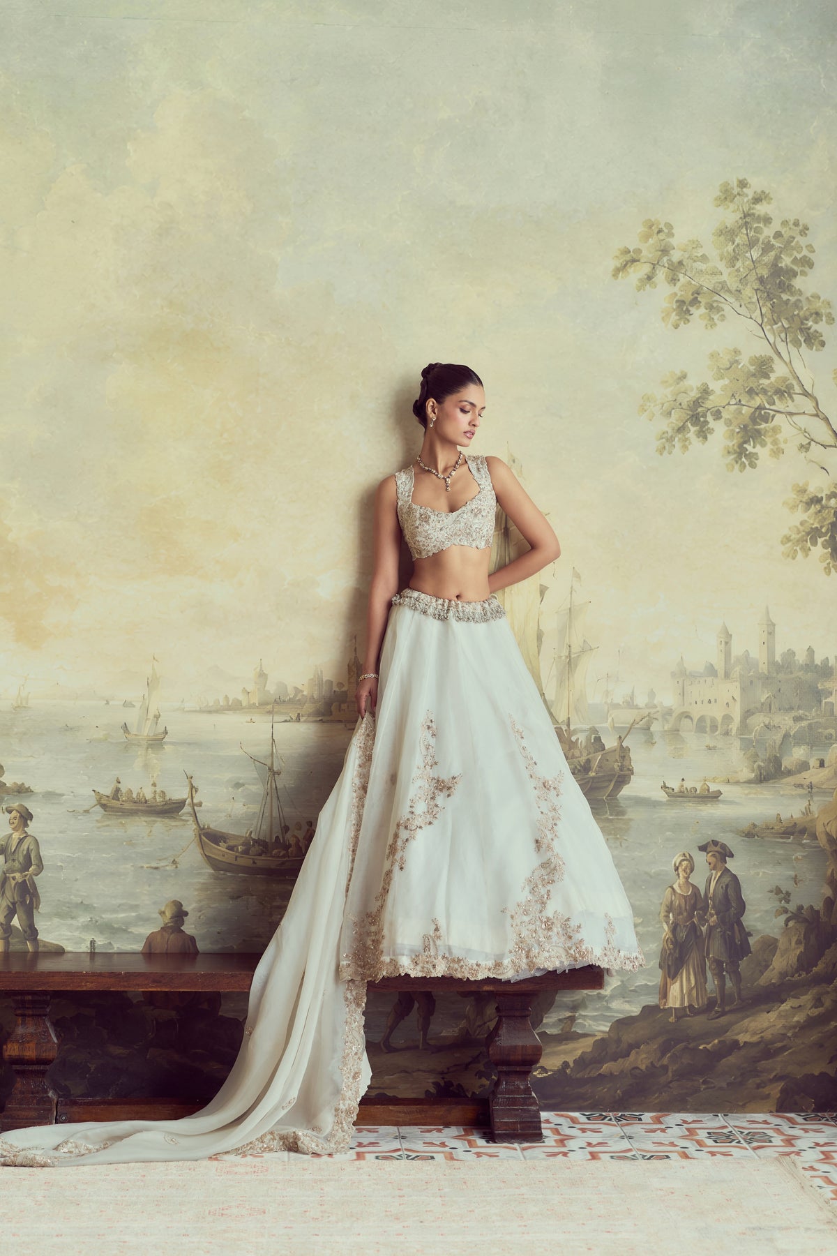 AV Dori Thread Kairi Lehenga