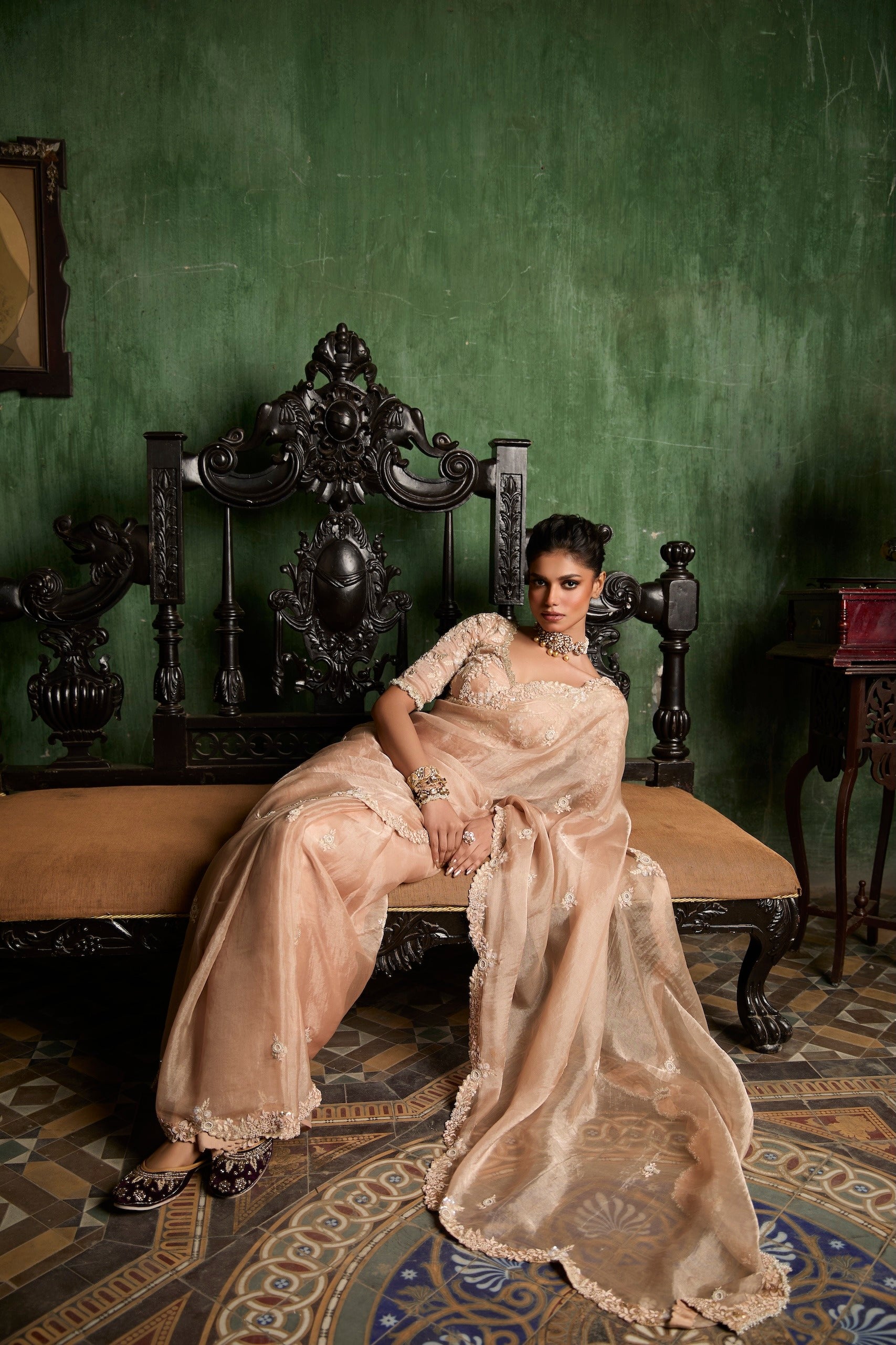 AV Moti Resham Tissue Saree