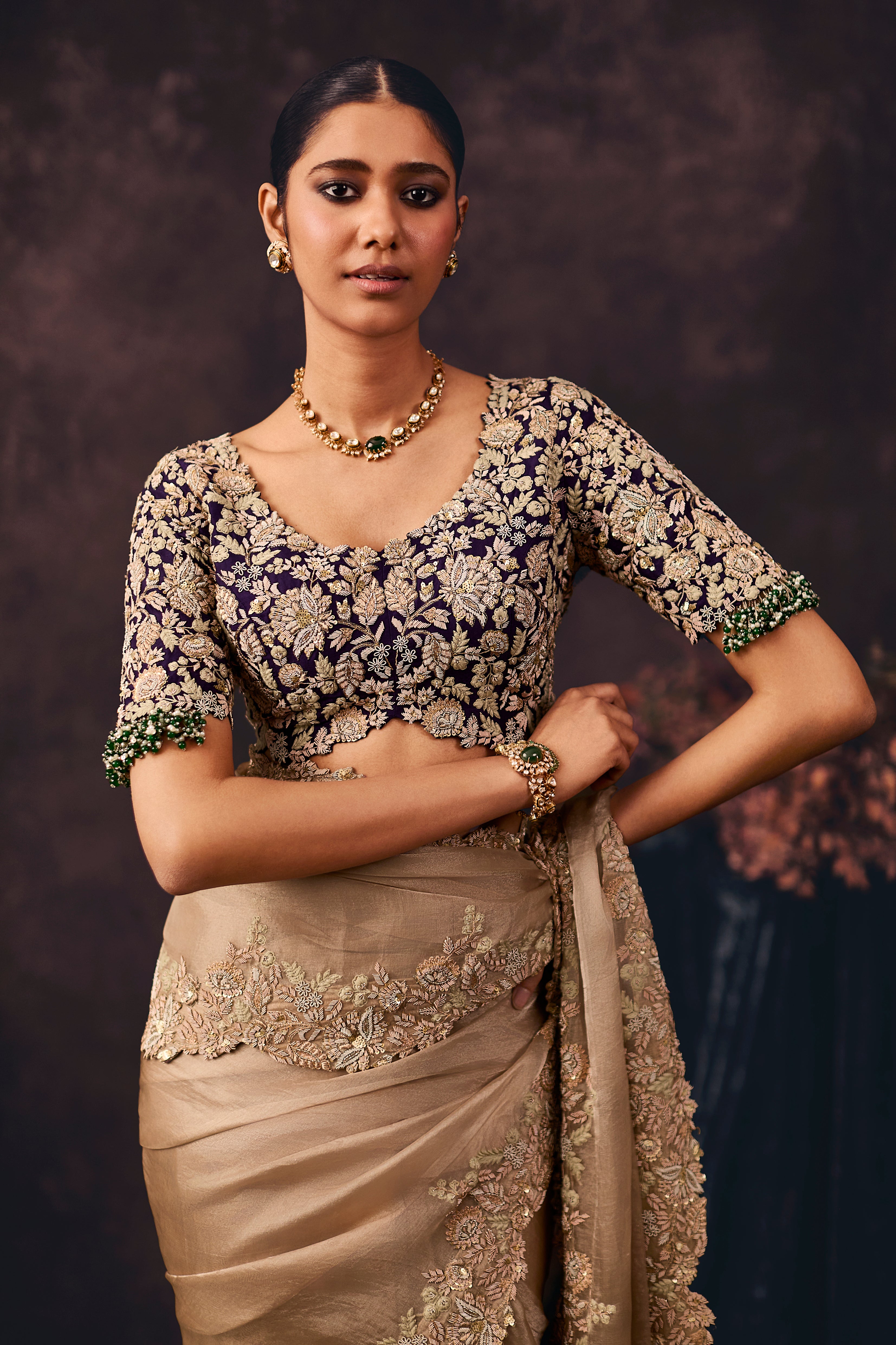 AS Maal Resham Palla Tissue Saree