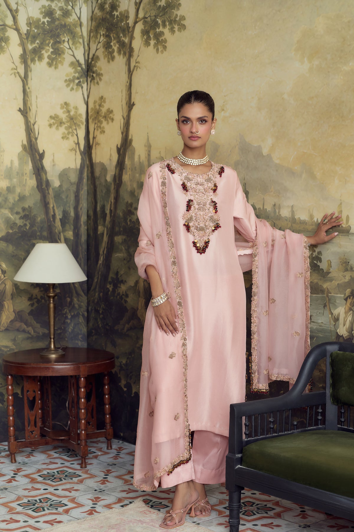UP Zari Resham Long Suit