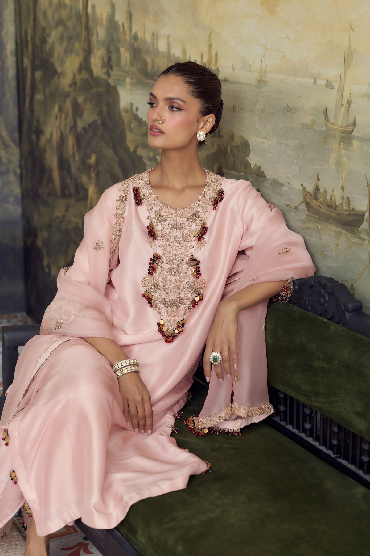 UP Zari Resham Long Suit