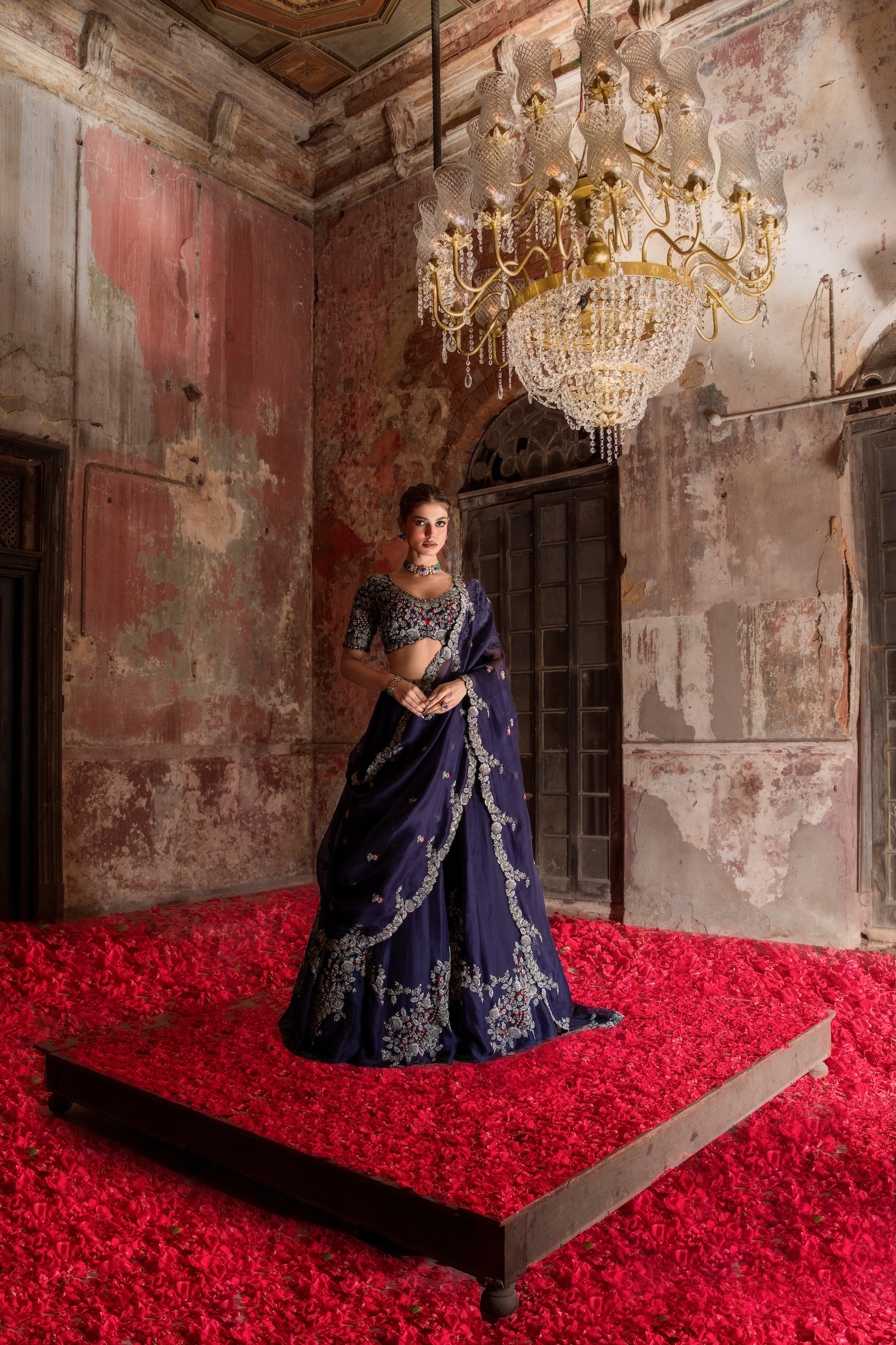 SN Green Thread Lehenga