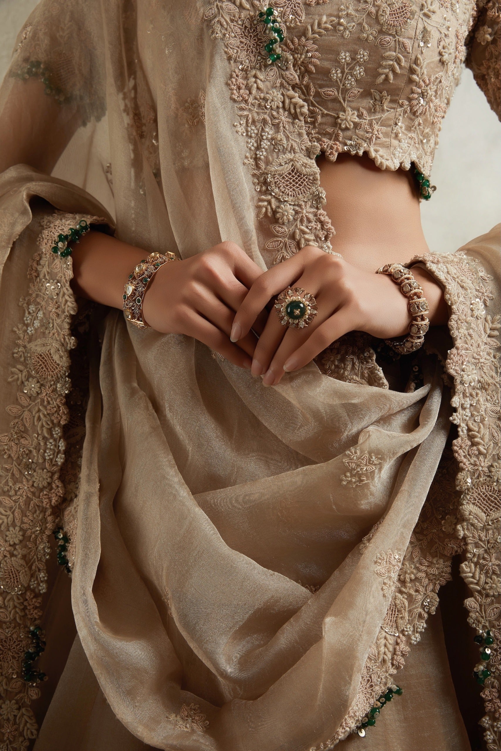 AS Resham Tissue Lehenga
