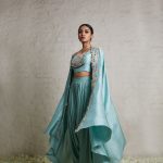 Silk blouse with silk jacket and crepe dhoti