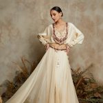 Silk blouse with organza skirt