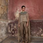 AS Green Thread Crushed Tissue Aline Kaftaan